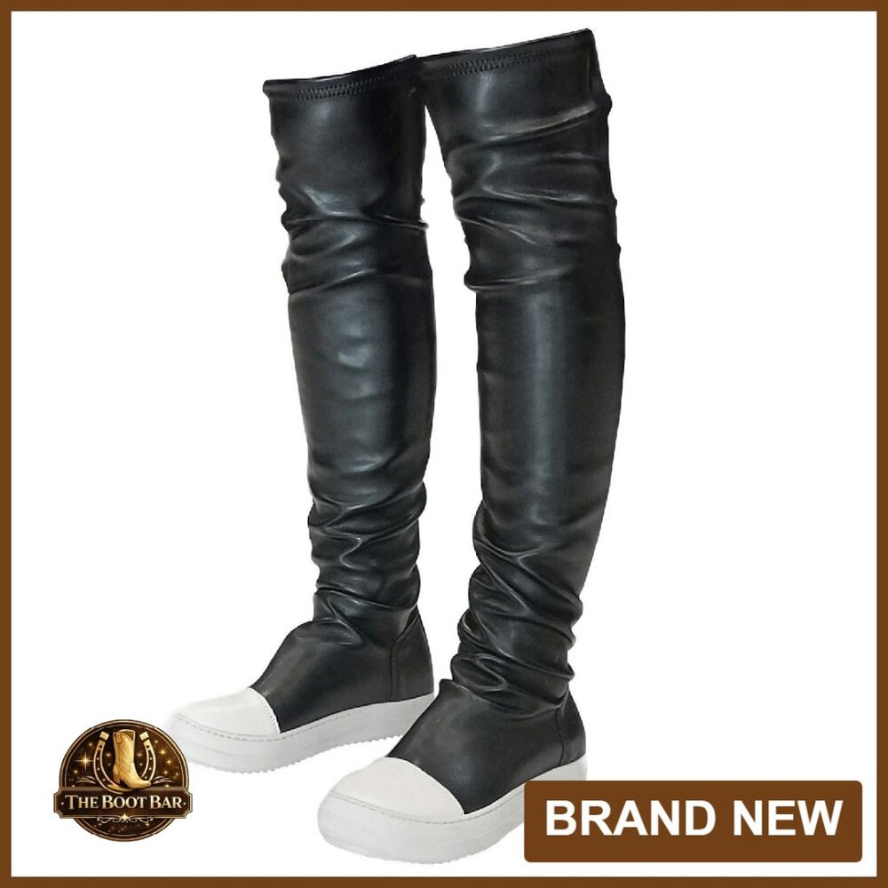 Women's Flat Over-The-Knee Boots Vegan Leather Size 5-12